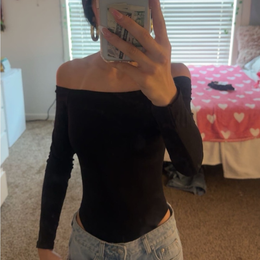 Spirit Black Off-Shoulder Top